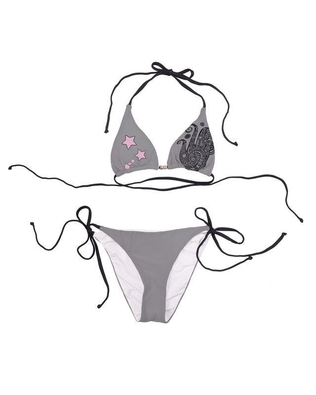 Grey Celestial Swirl Bikini Bottom