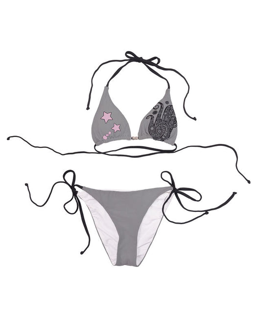 Grey Celestial Swirl Bikini Top