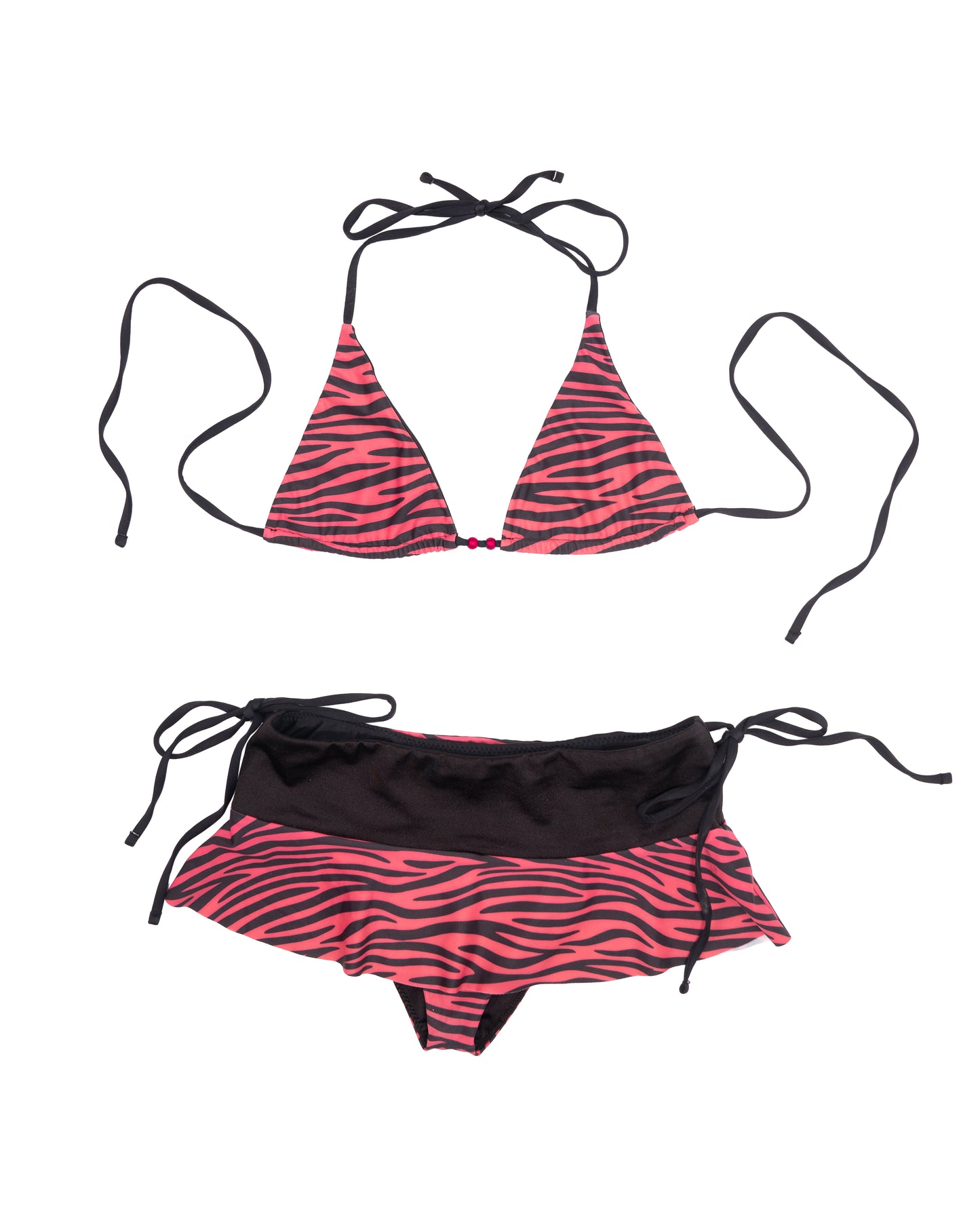 Hot Pink Striped Zebra Bikini Bottom