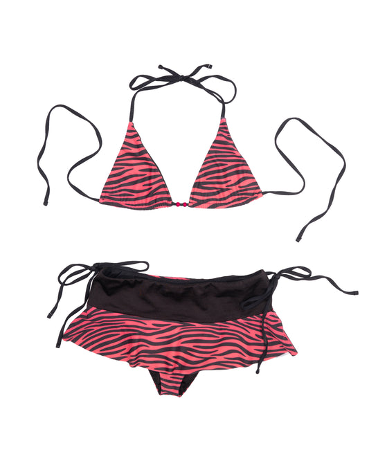 Hot Pink Striped Zebra Skirt