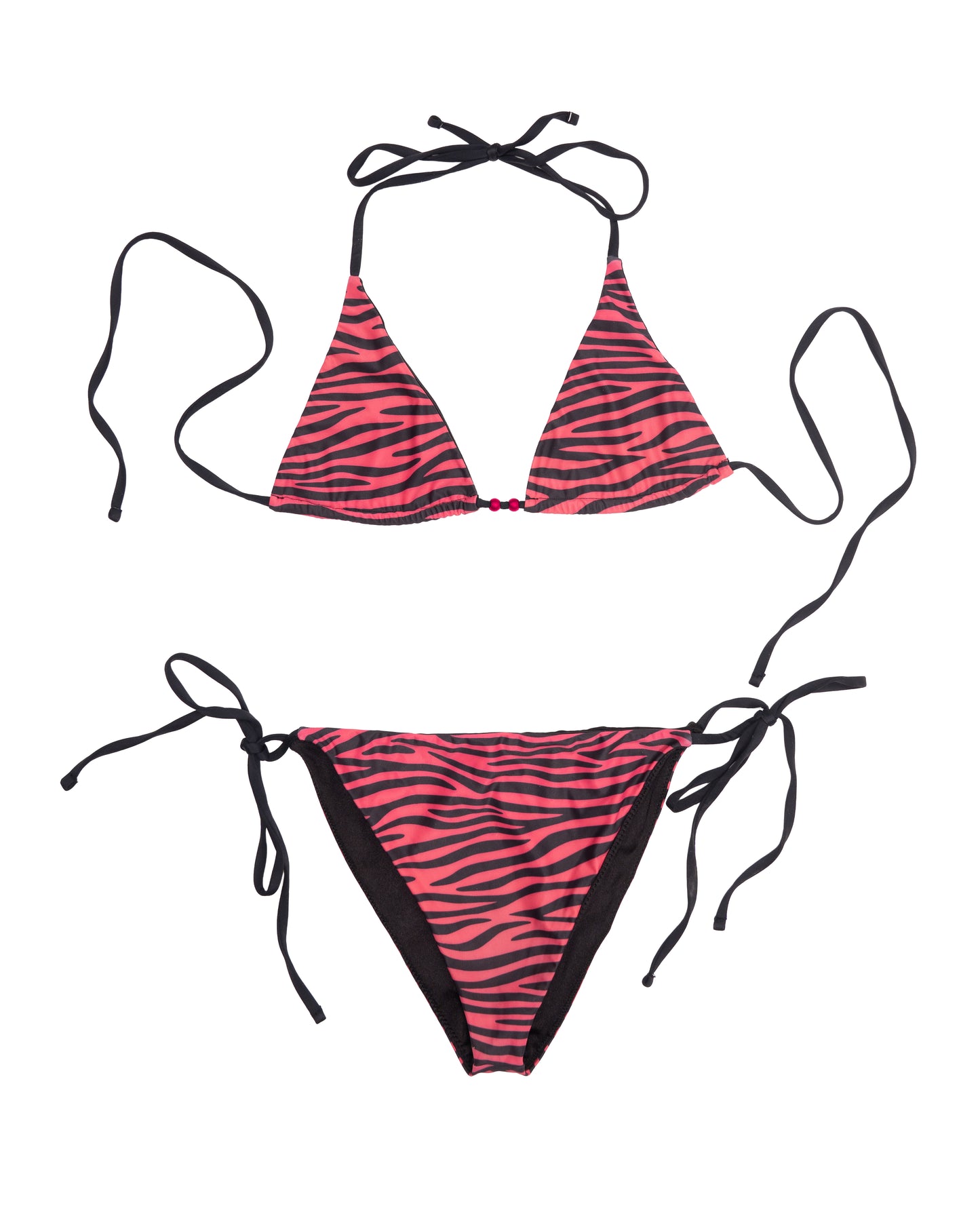 Hot Pink Striped Zebra Bikini Bottom