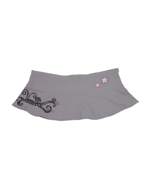 Grey Celestial Swirl Bikini Skirt