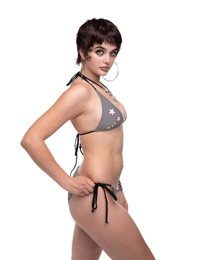 Grey Celestial Swirl Bikini Bottom