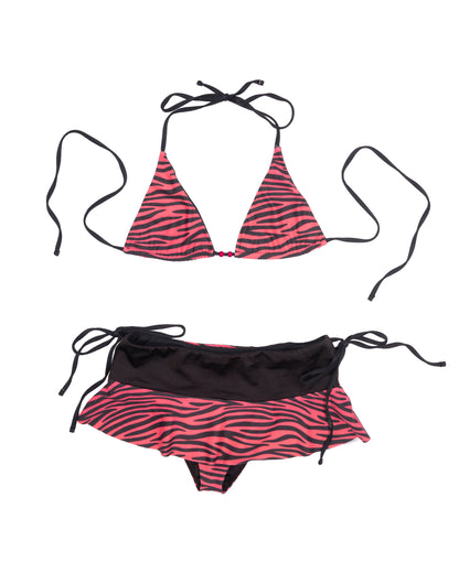 Hot Pink Striped Zebra Bikini Bottom